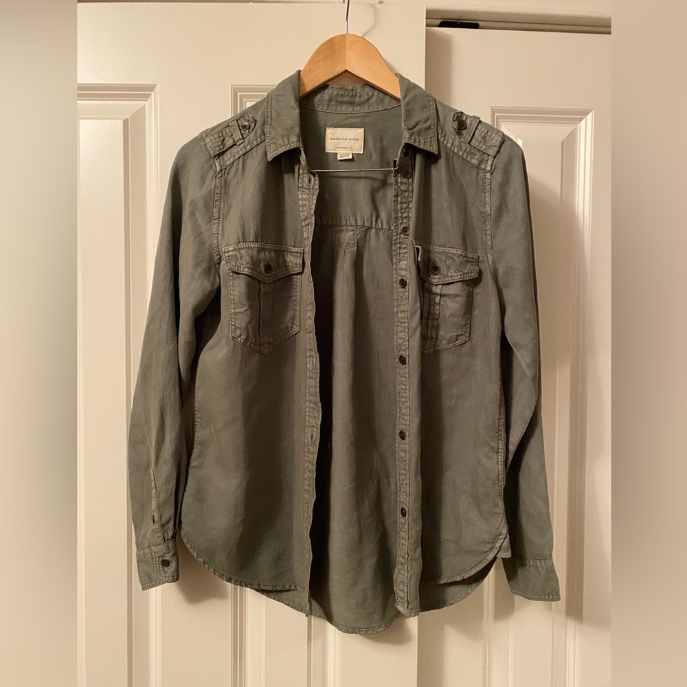 Women’s Button-up Lyocell Shirt Slim Fit XS.